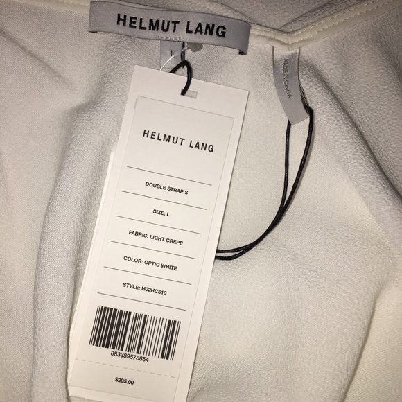 NEW Helmut Lang Double Strap Crepe Tank size L - Picture 3 of 4